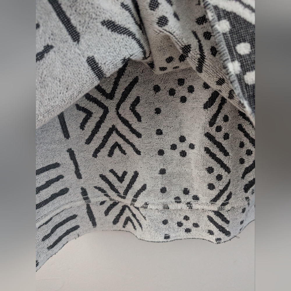 Black and White Geometric Swim Coverup - Picture 3 of 11